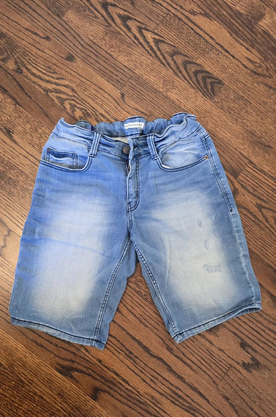 2 Denim Shorts - Blue & Grey Youth size 14Y - photo 2