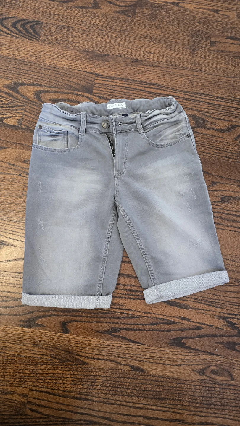 2 Denim Shorts - Blue & Grey Youth size 14Y - photo 4