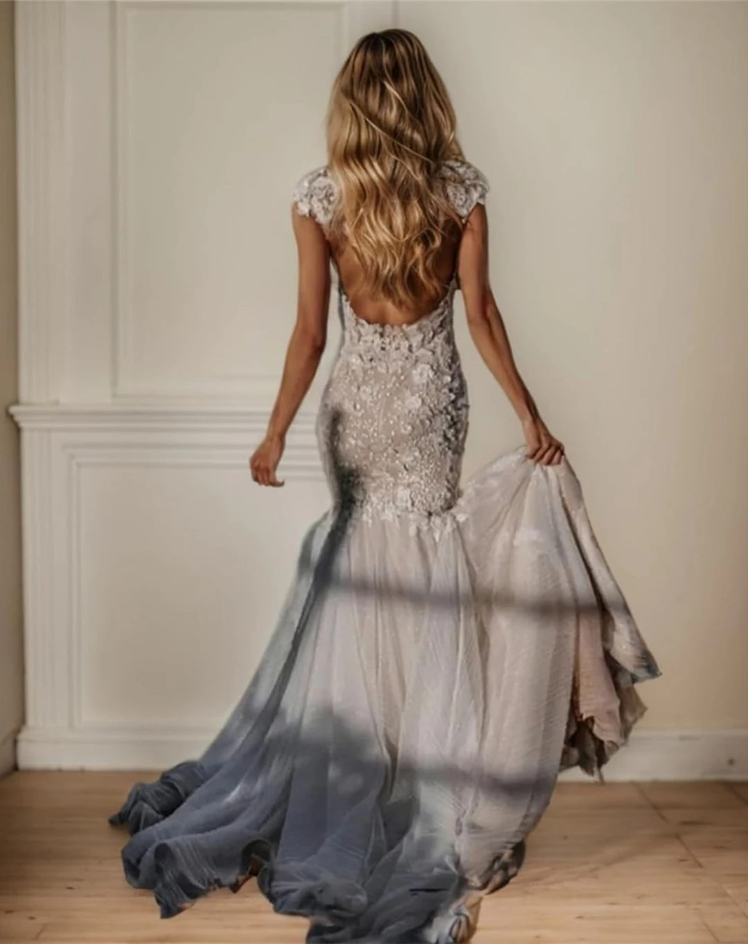 Lace Mermaid Wedding Dress - photo 3
