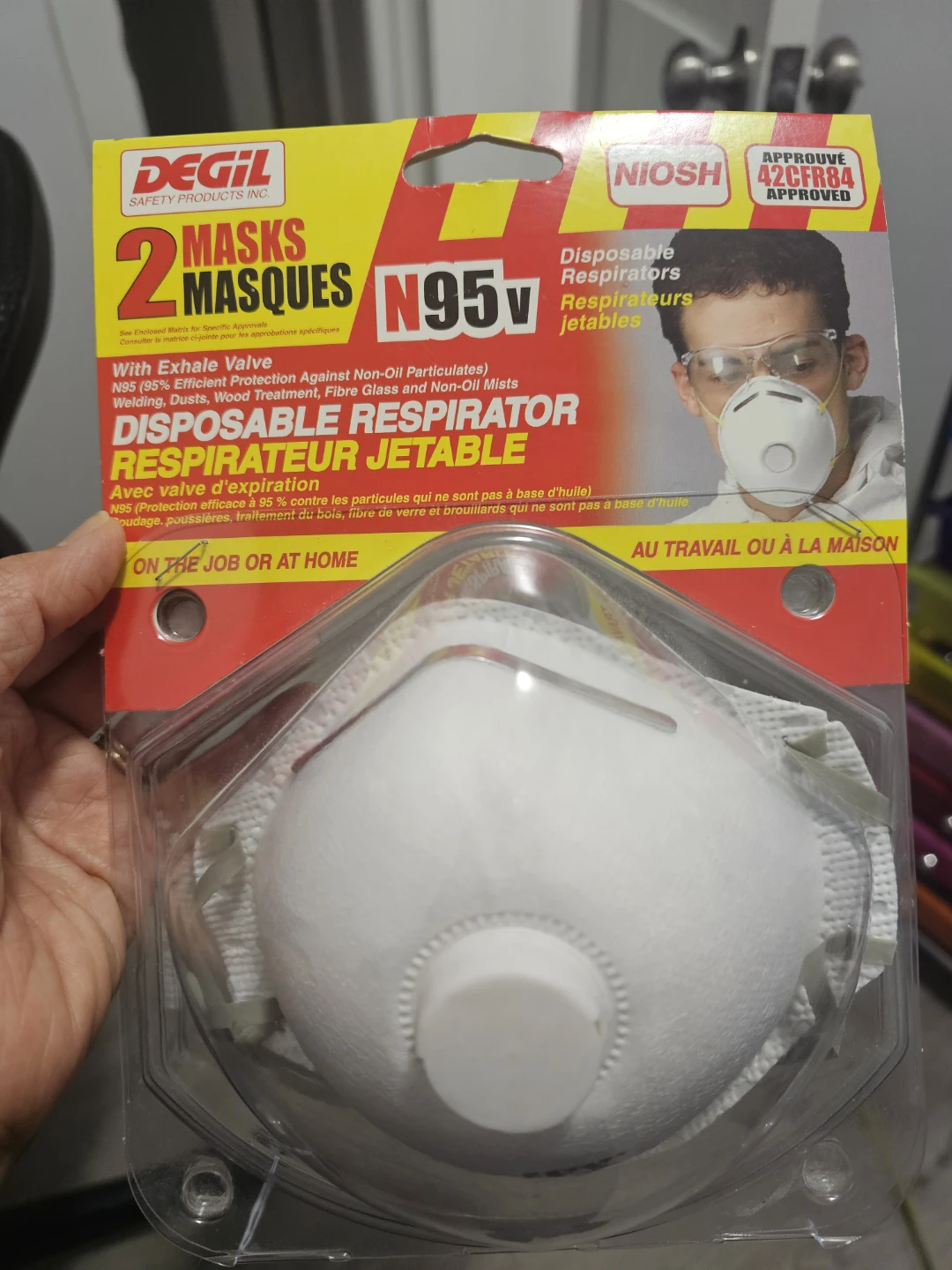 Degil N95v Disposable Respirator Masks (2 Pack)