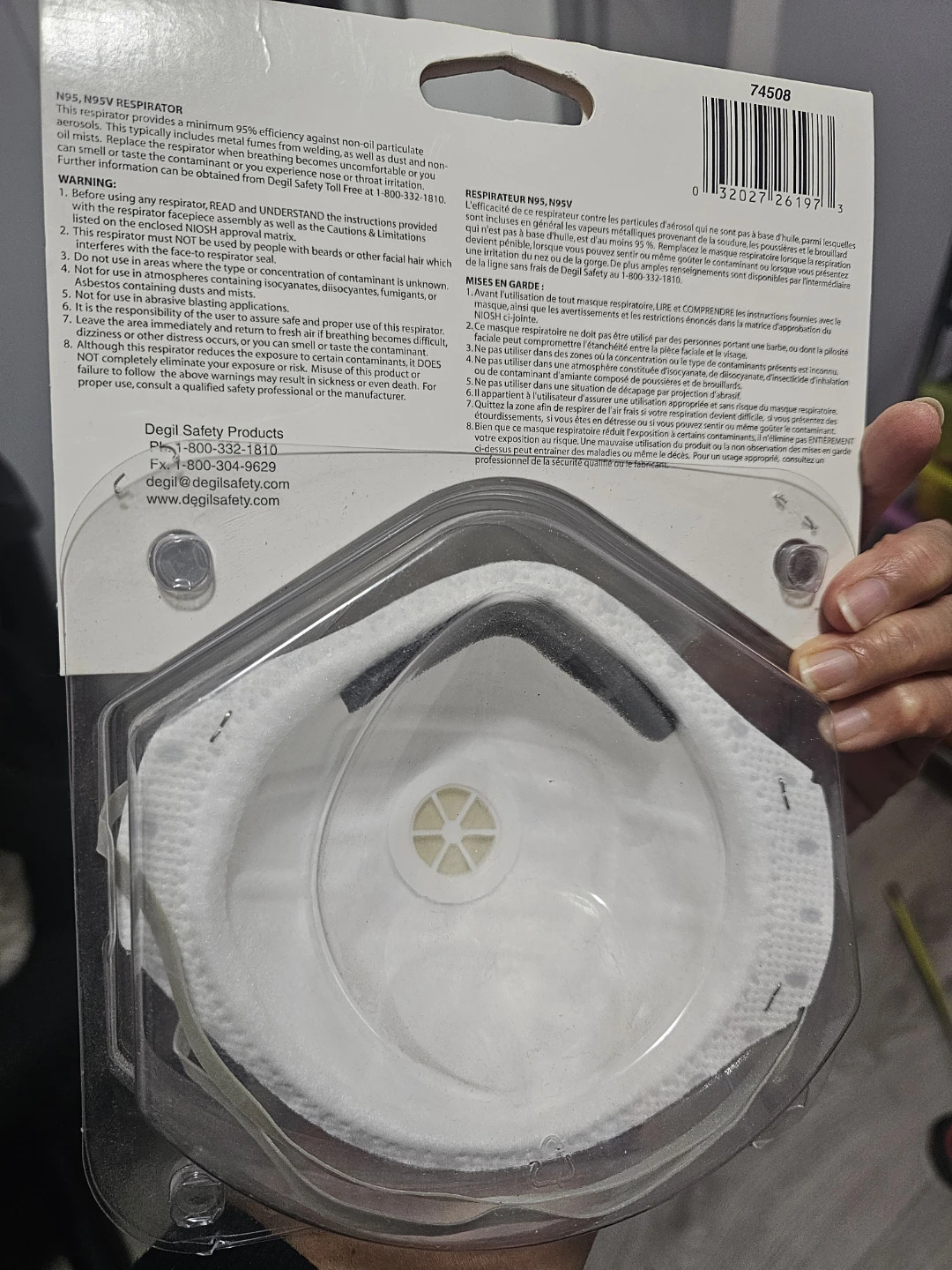 Degil N95v Disposable Respirator Masks (2 Pack) - photo 2