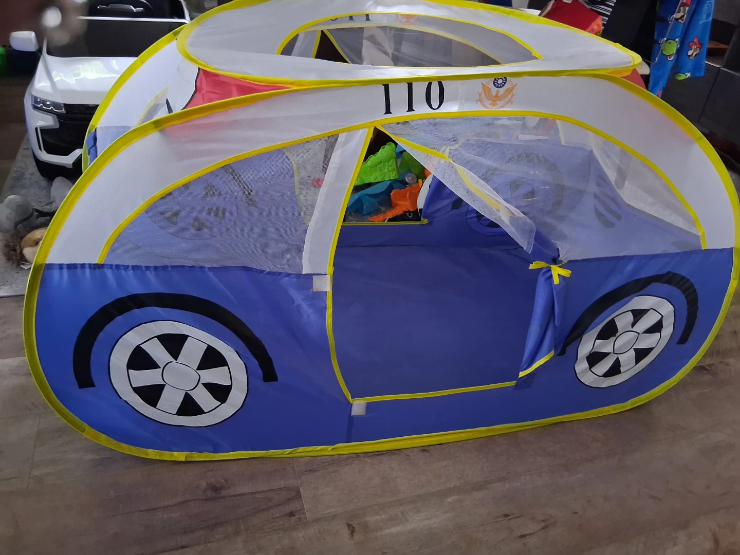 Blue Police Car Play Tent