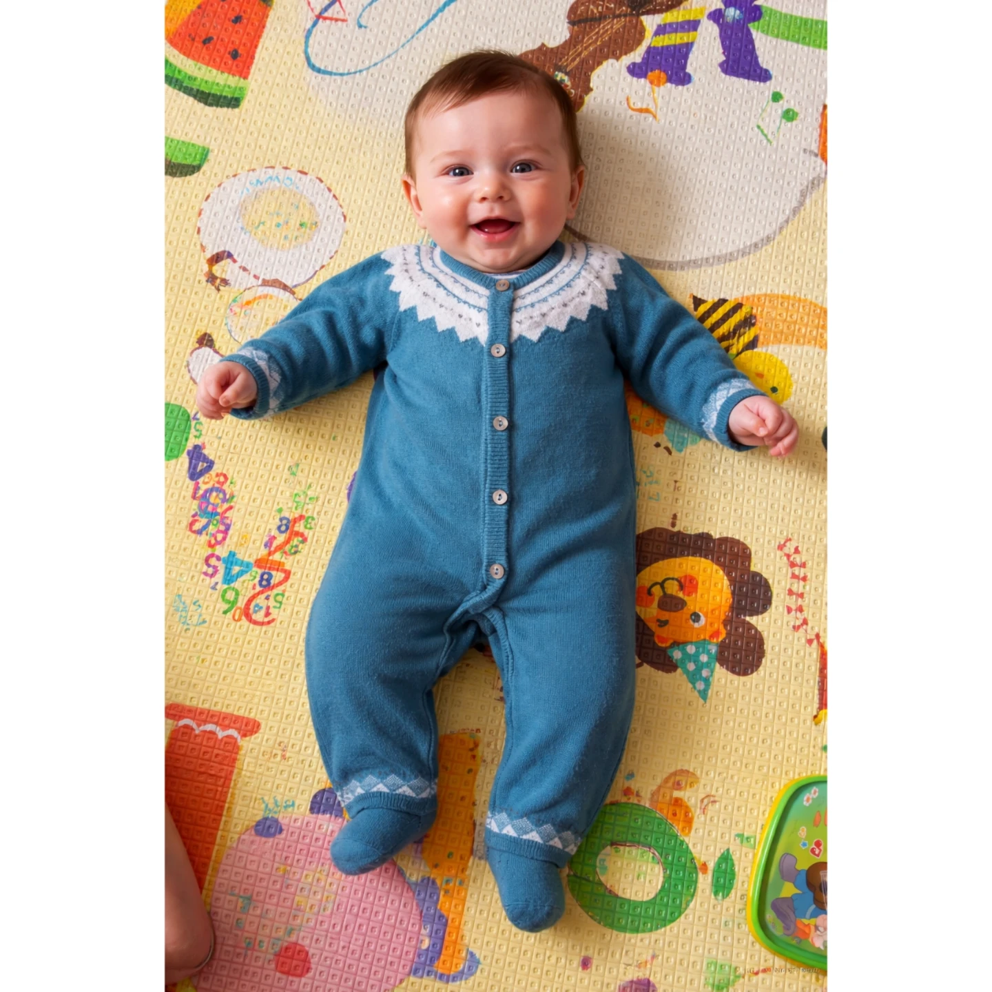 Absorba Baby Blue Knit Onesie 6M