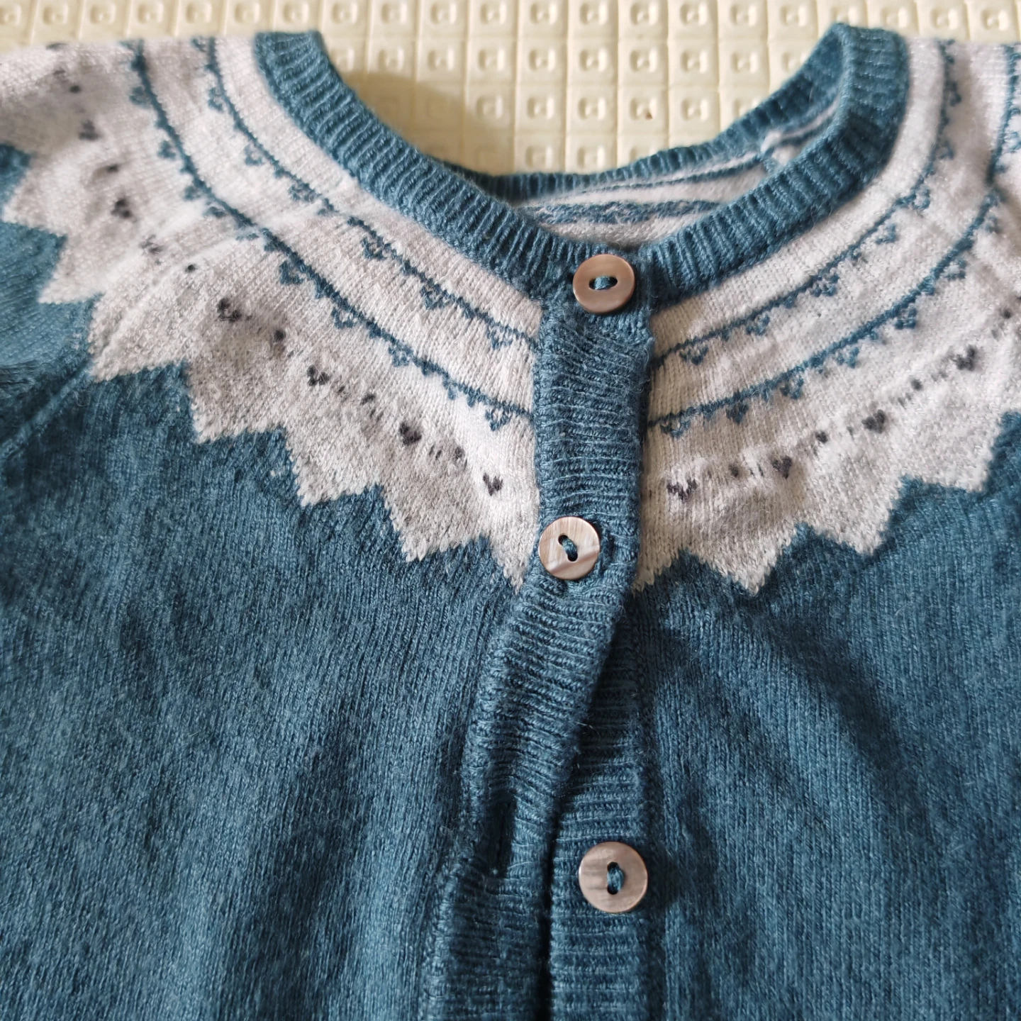 Absorba Baby Blue Knit Onesie 6M - photo 4