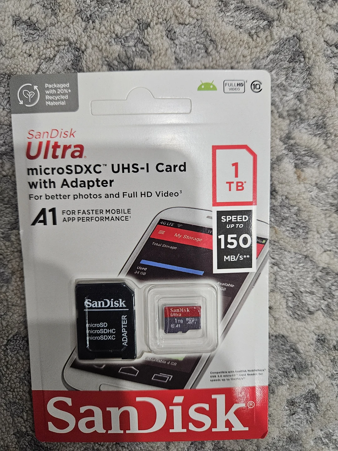 SanDisk Ultra 1TB microSDXC UHS-I Card with Adapter