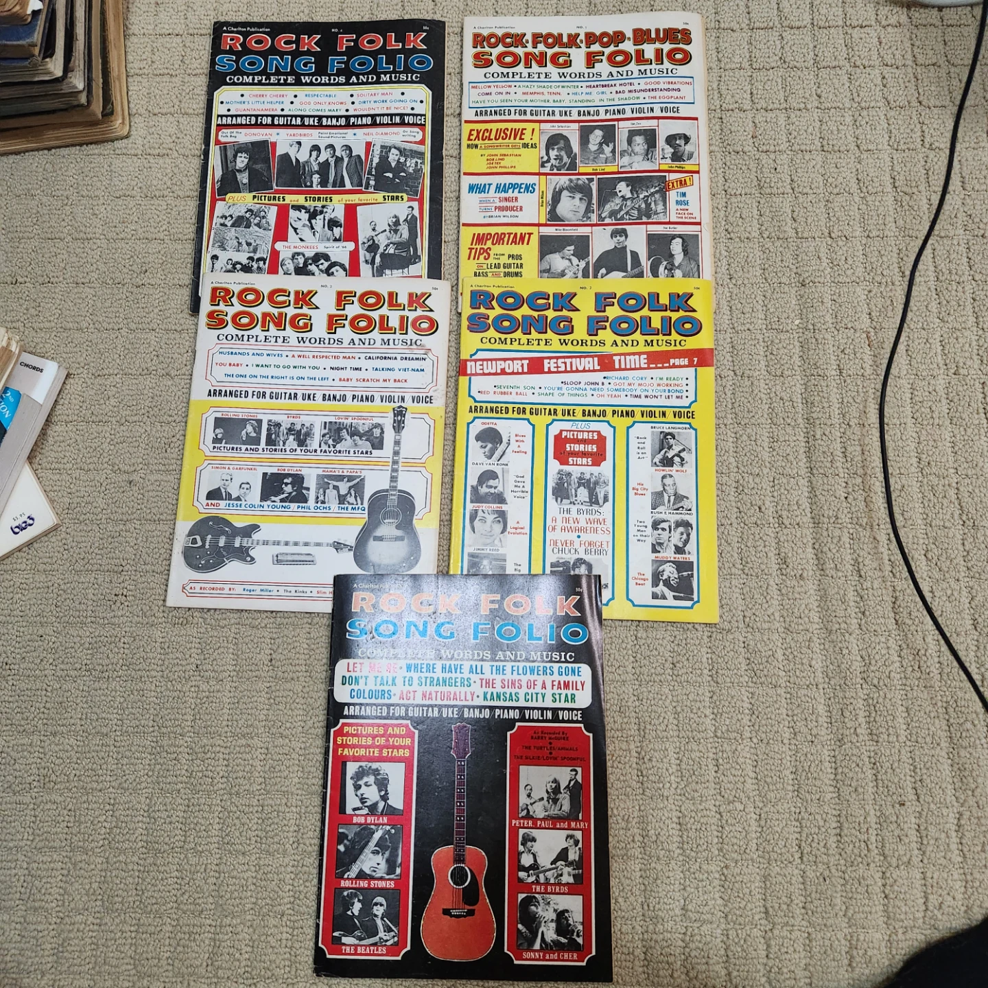 Rock Folk Song Folio Music Magazine Collection 1966 1967