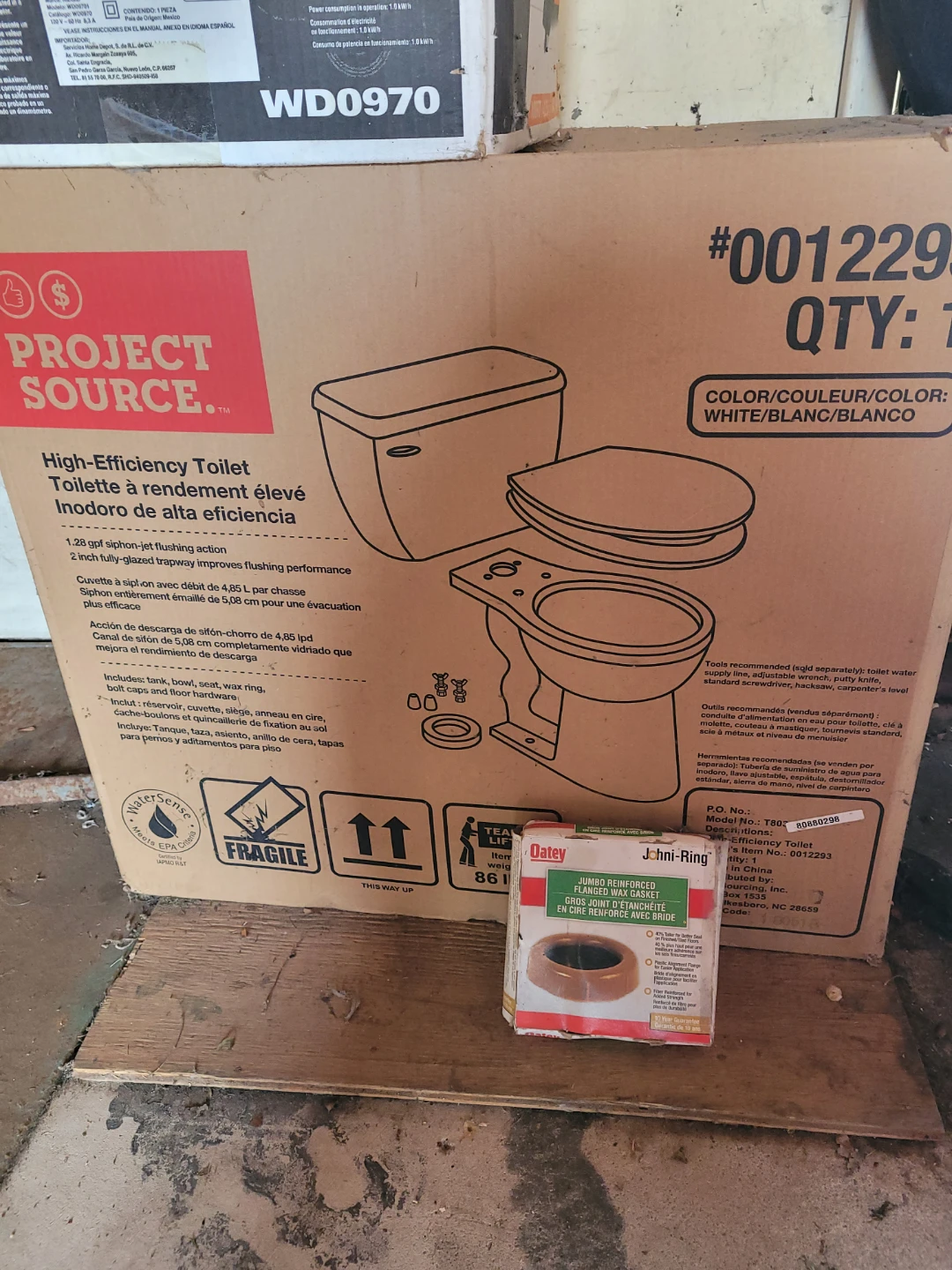 Project Source High-Efficiency Toilet - White