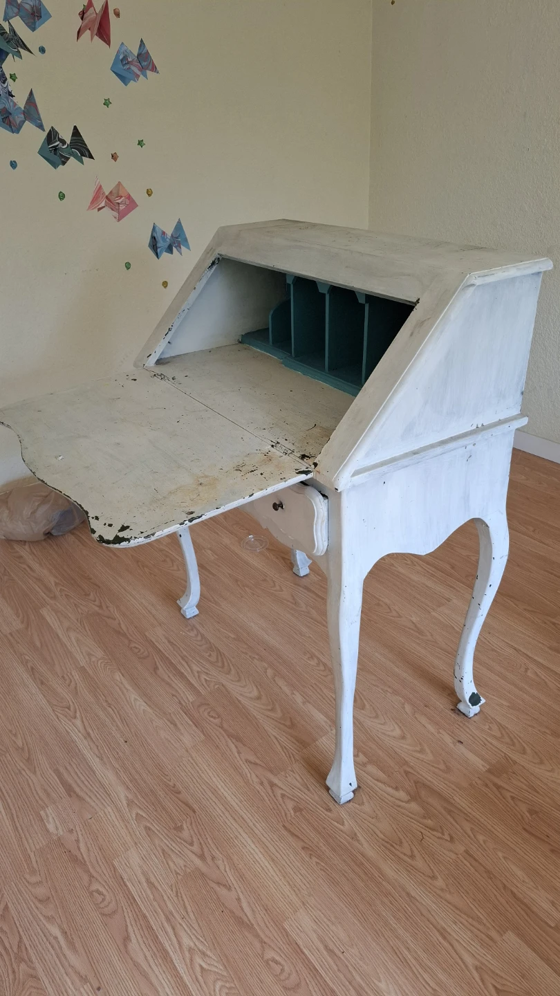 Vintage Secretary Desk - White - photo 2
