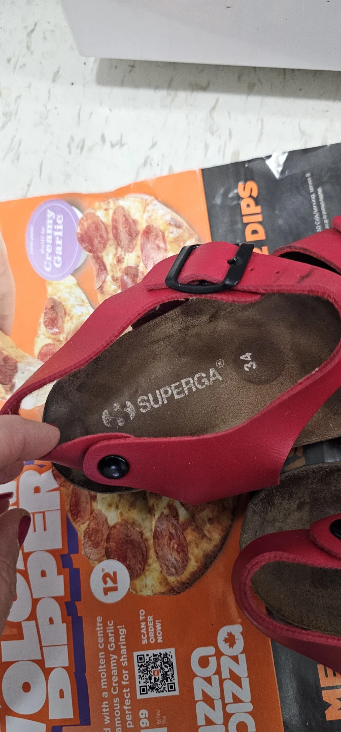Superga Red Sandals Size 34 - photo 3