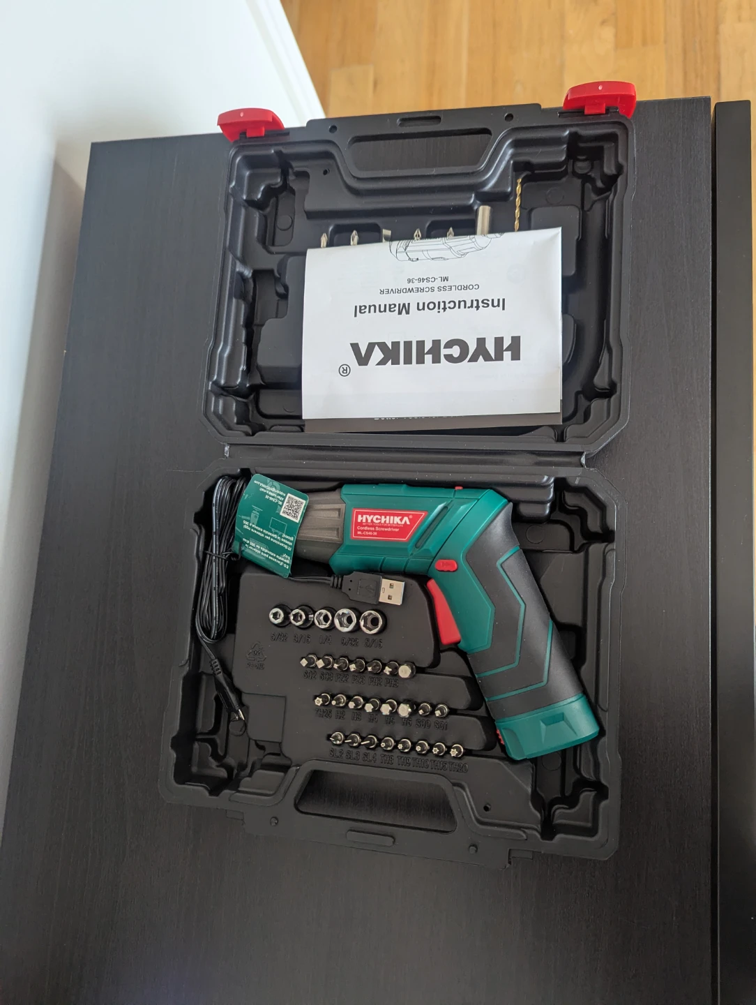 HYCHIKA Cordless Electric Screwdriver Set with Case - photo 2