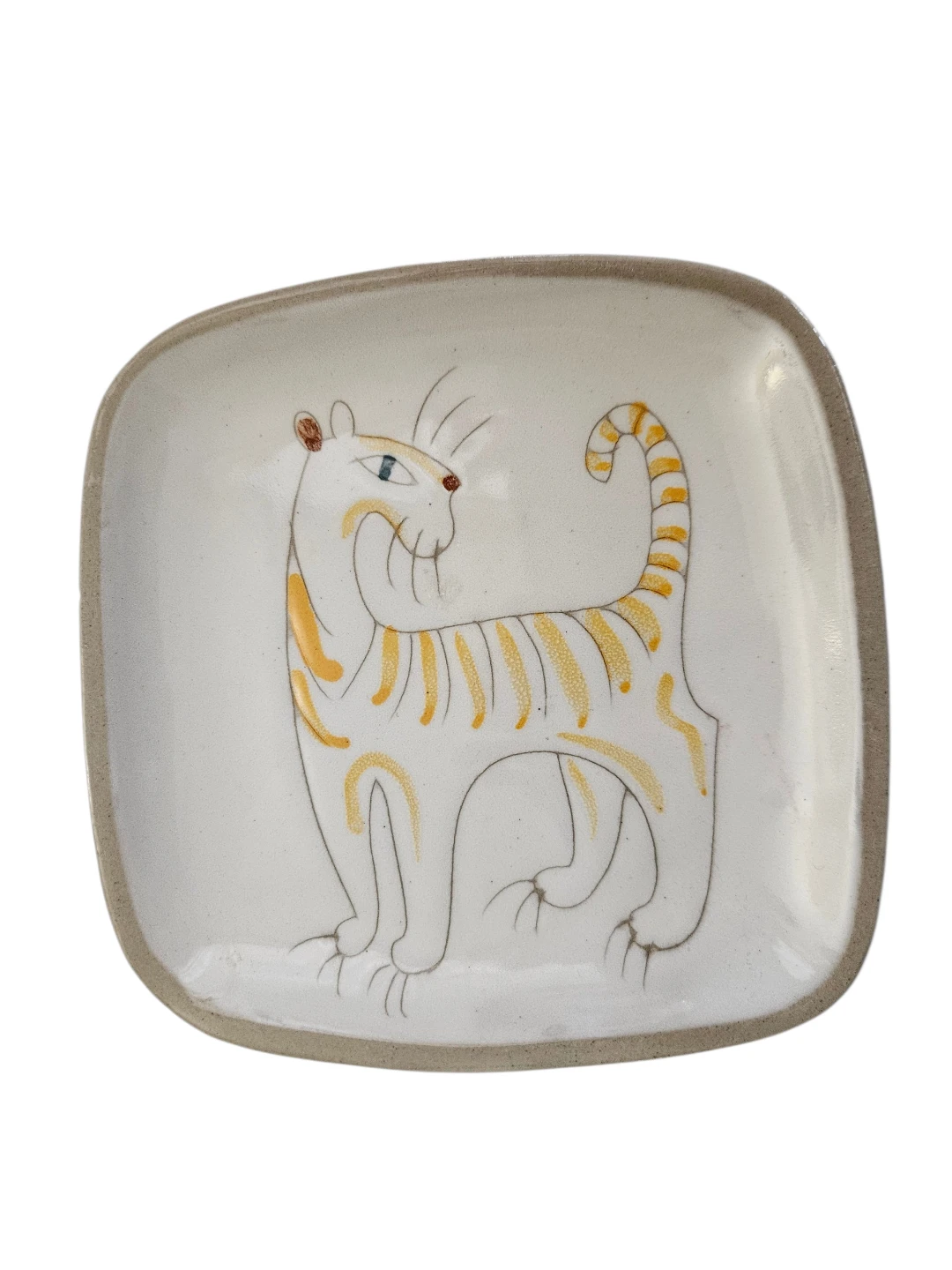 Hand-Painted Ceramic Plates - Woman and Cat Designs - photo 4