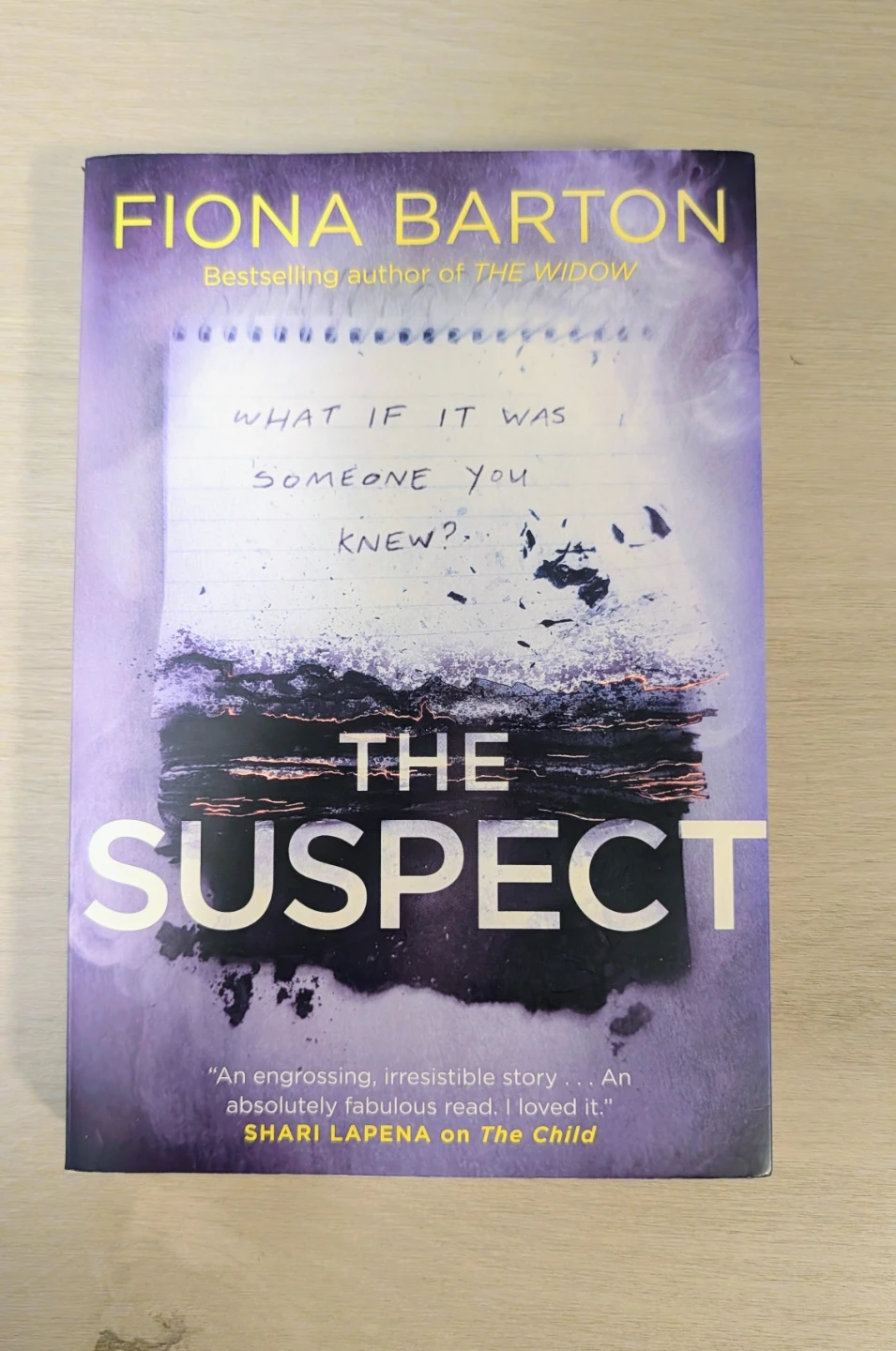 The Suspect by Fiona Barton - Psychological Thriller Novel