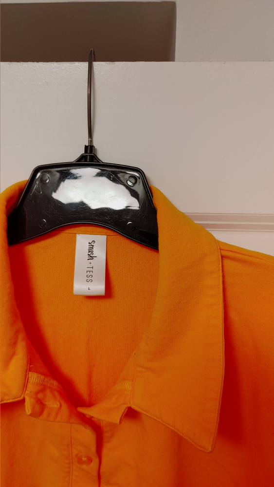 Women's Orange Polo Shirt Dress size Large - photo 2