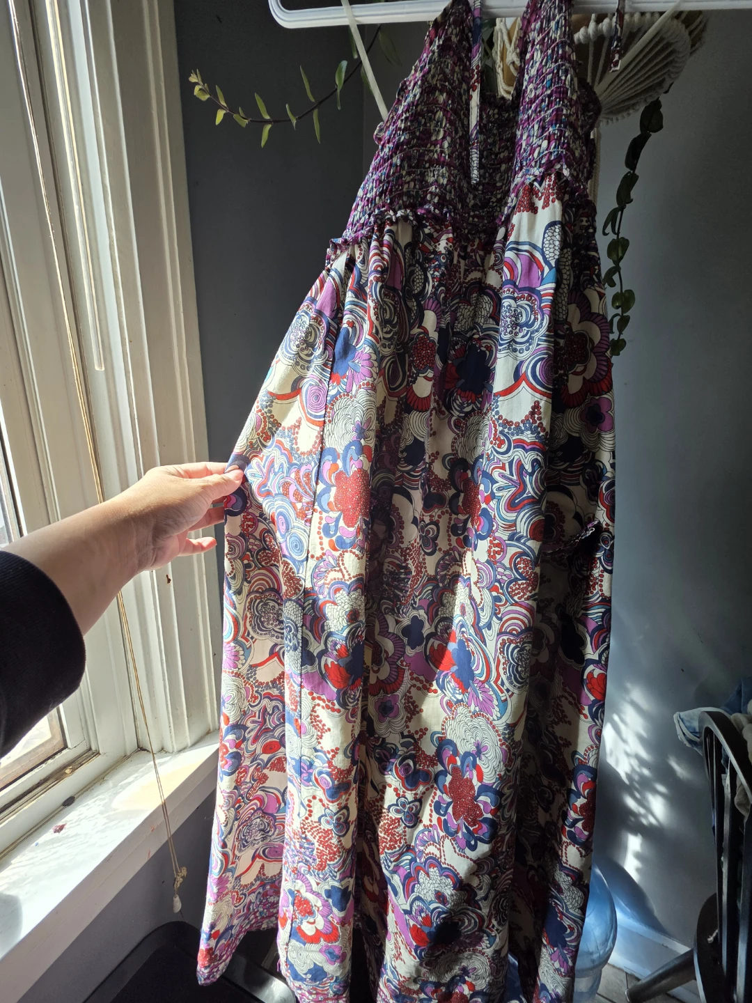 Maxi Dress with Bohemian Floral Print - photo 2