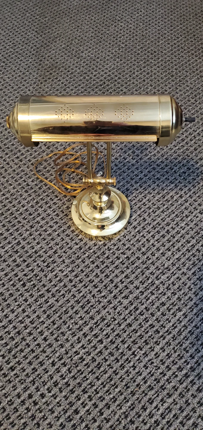 Vintage Brass Piano Desk Lamp