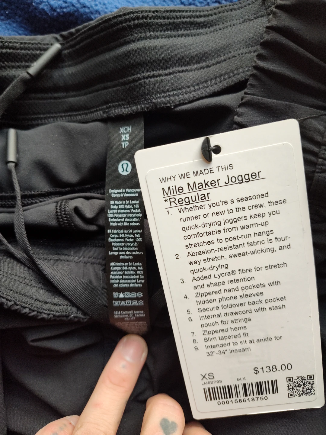 Lululemon Mile Maker Jogger Pants XS Black - photo 2