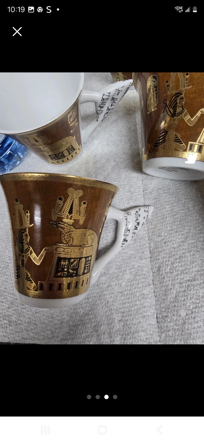 Fathi Mahmoud Limoges Sculpture Coffee Cups Set of 5 - photo 3