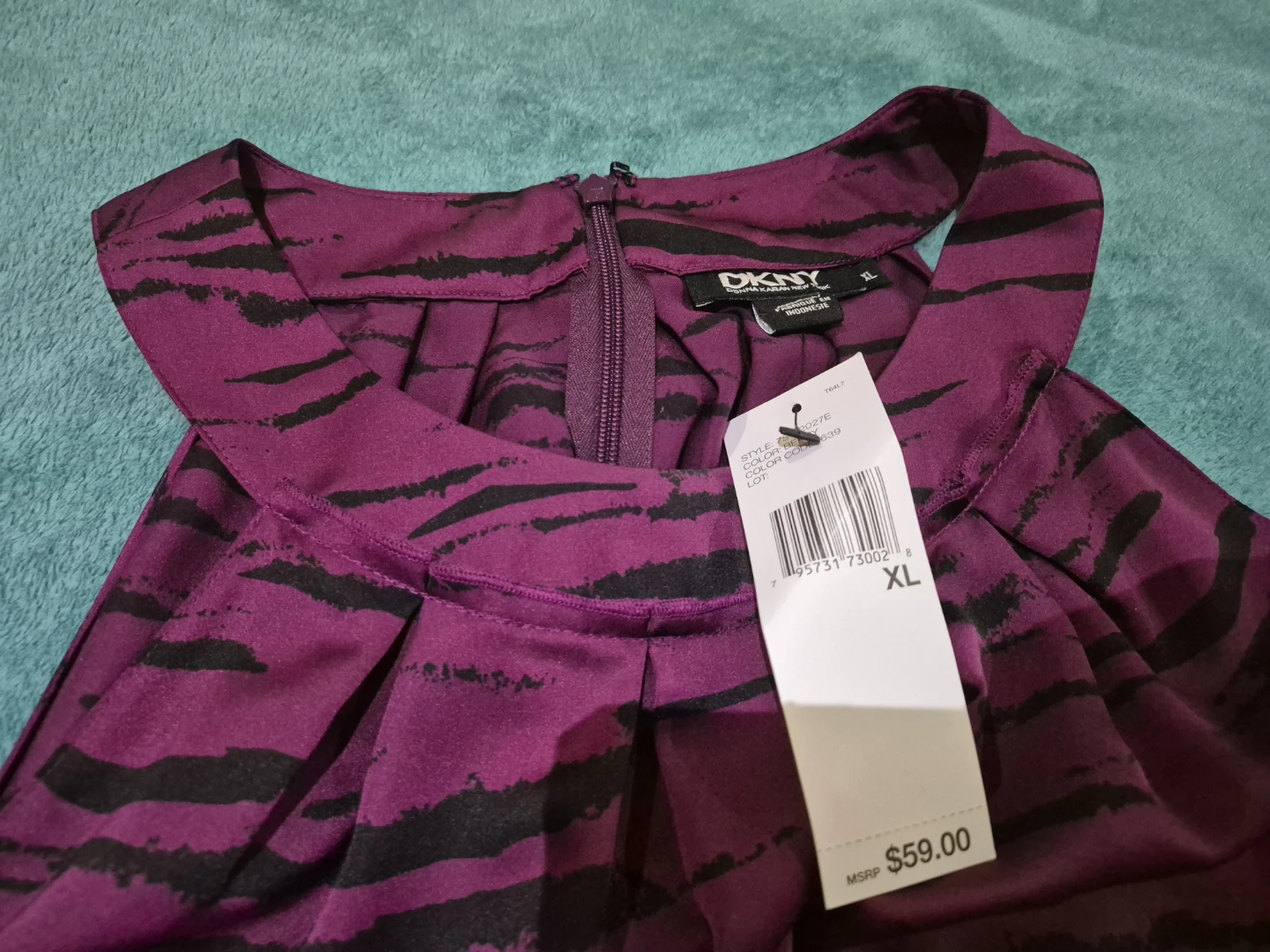DKNY Women's Zebra Print Top - photo 3