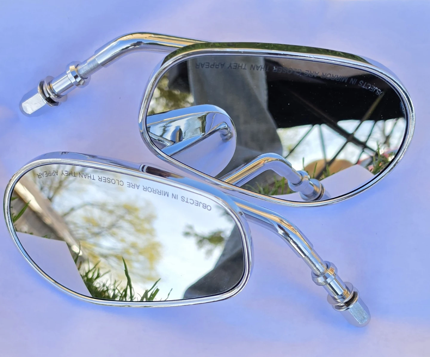 Chrome Motorcycle Mirrors - photo 2