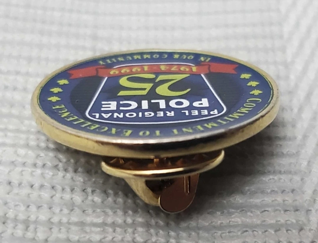 25th anniversary Peel region police pin - photo 2