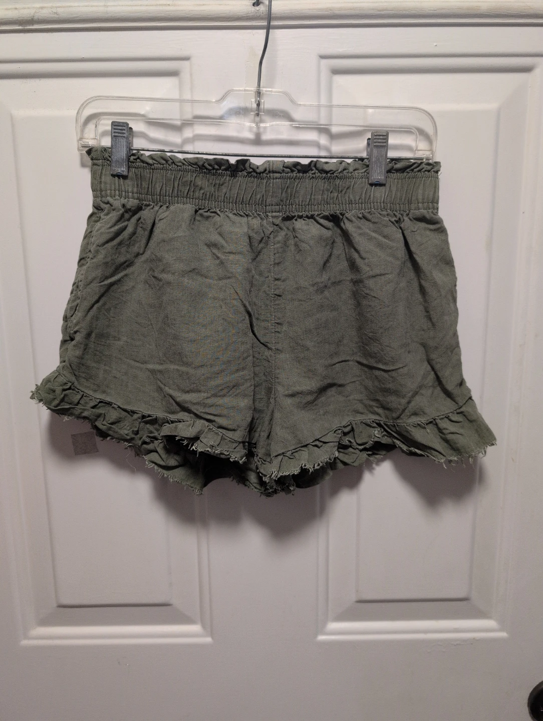 Aerie Green Ruffle Shorts Size S/P