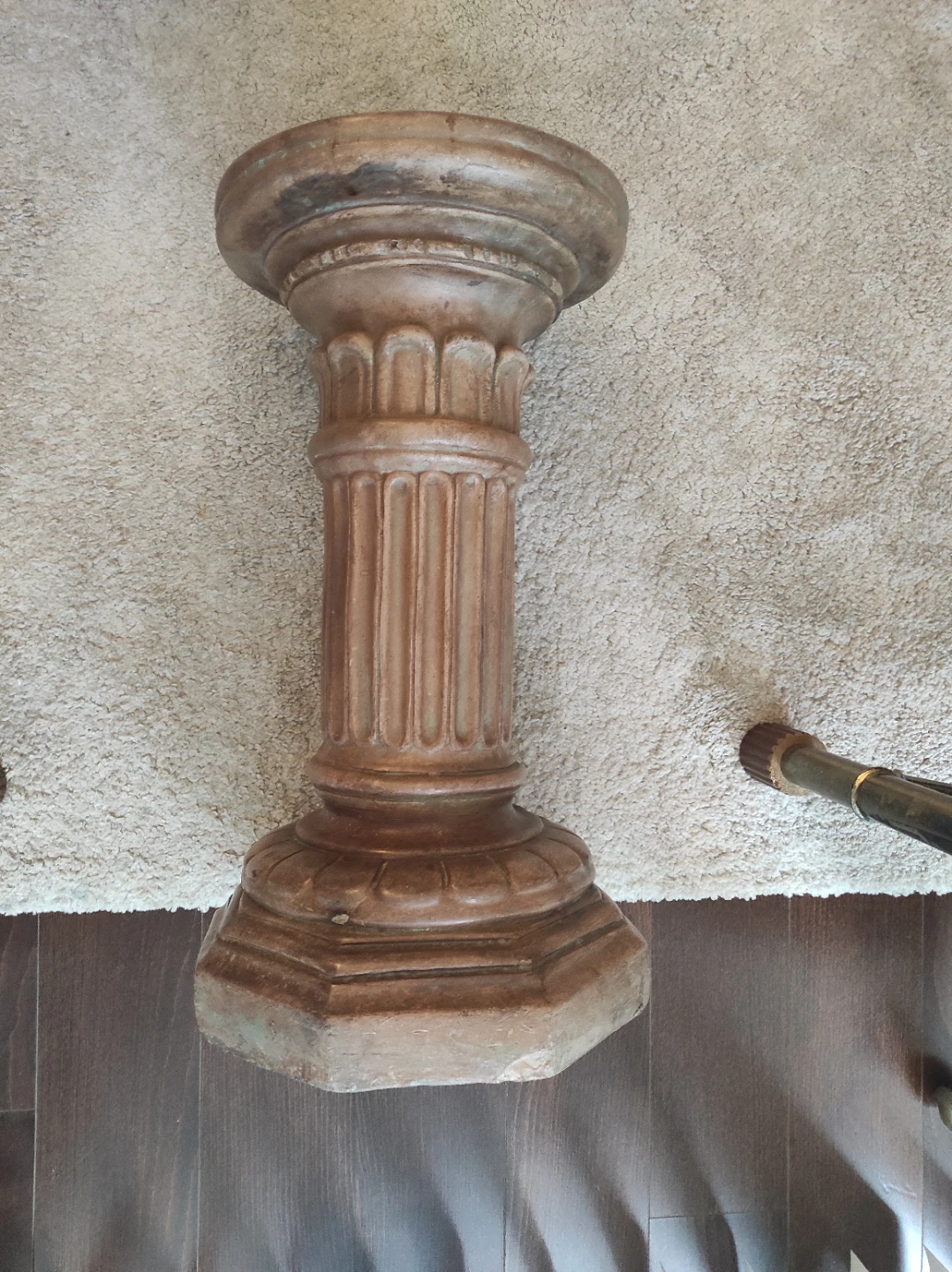 Vintage Floral Ceramic Table Lamp with Pedestal Stand - photo 5