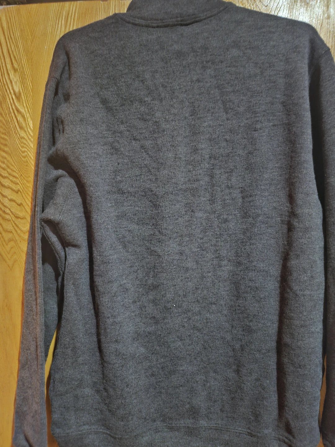 Lands' End Ribbed Quarter Zip Dark Charcoal Small - photo 4