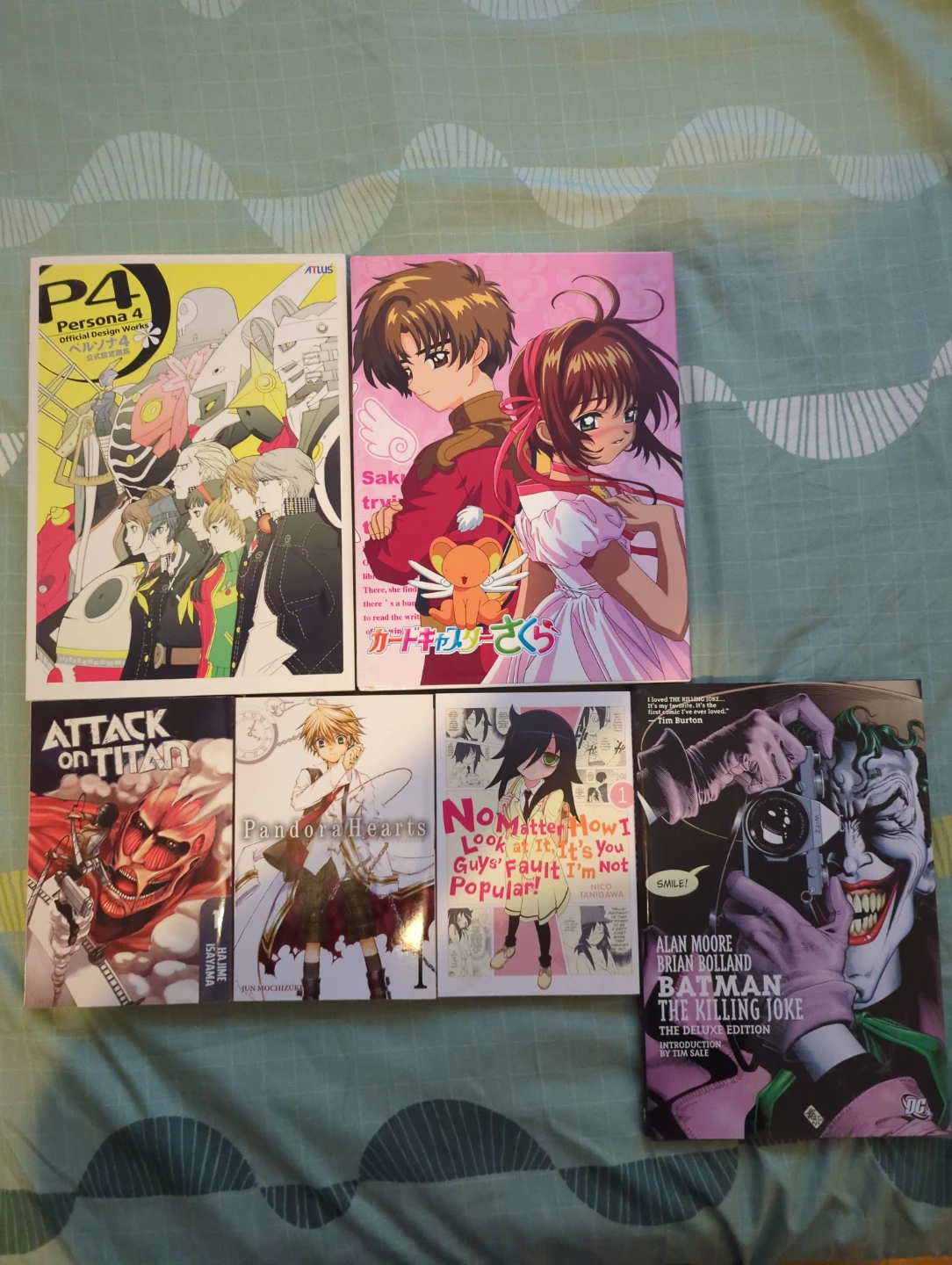 Persona 4 Official Art Book & Various Manga Lot