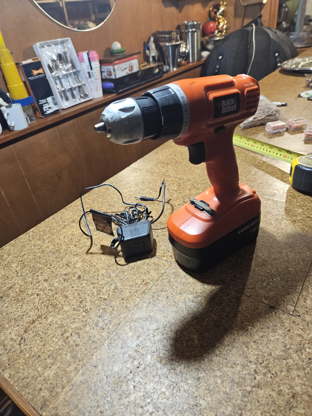 Black & Decker 18V Cordless Drill with Charger