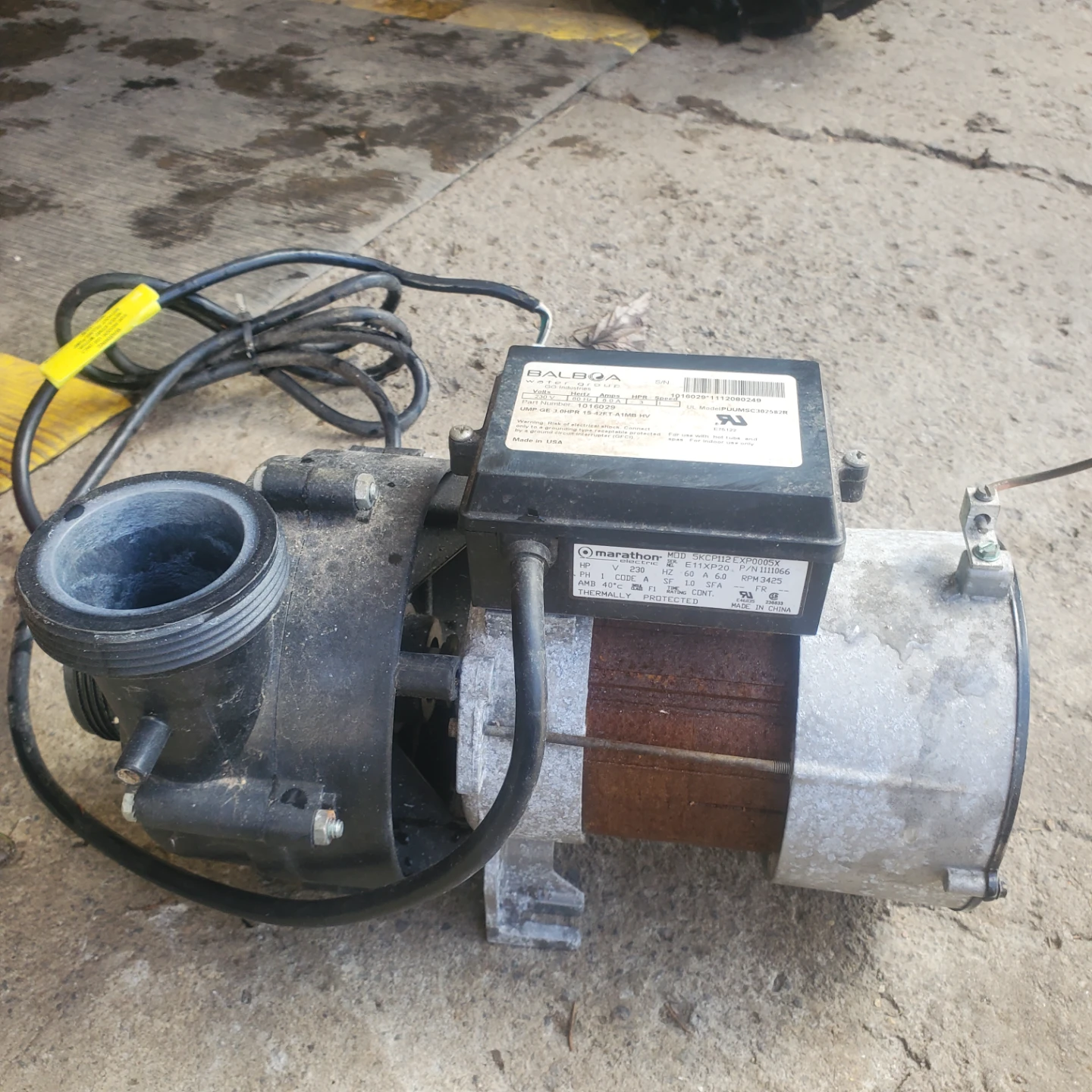 Balboa Water Group Marathon 3.0HP Hot Tub Spa Pump - photo 2