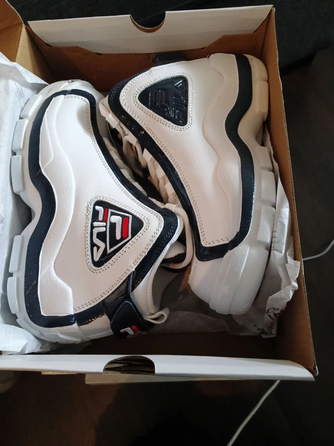 Fila Grant Hill 2 Kids White/Navy Sneakers Size US 4