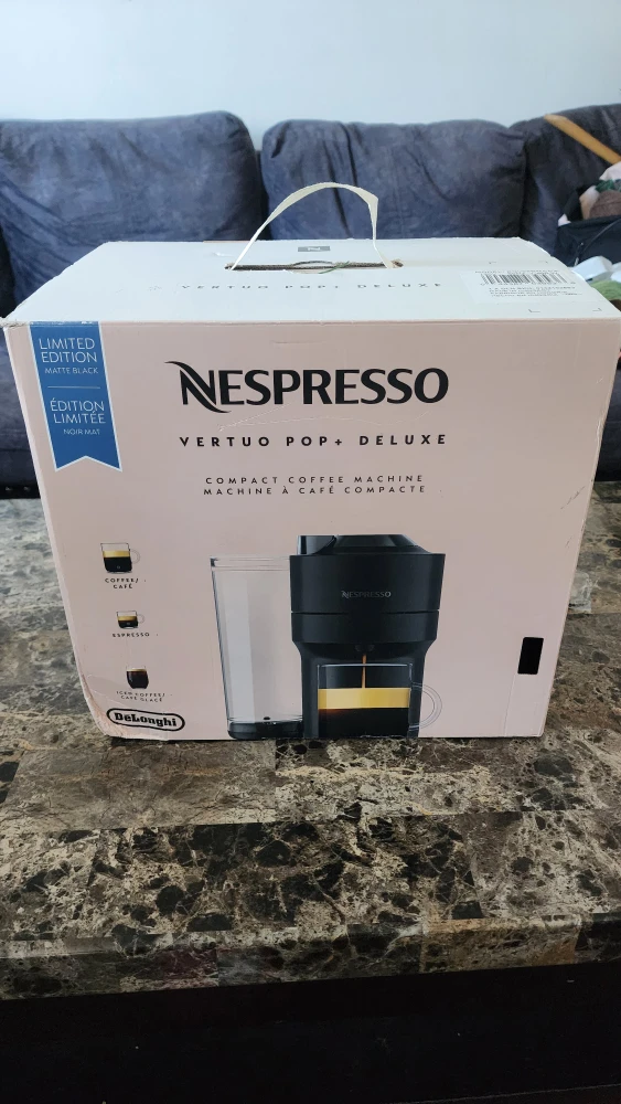 Nespresso Vertuo Pop+ Deluxe Coffee Machine - Matte Black