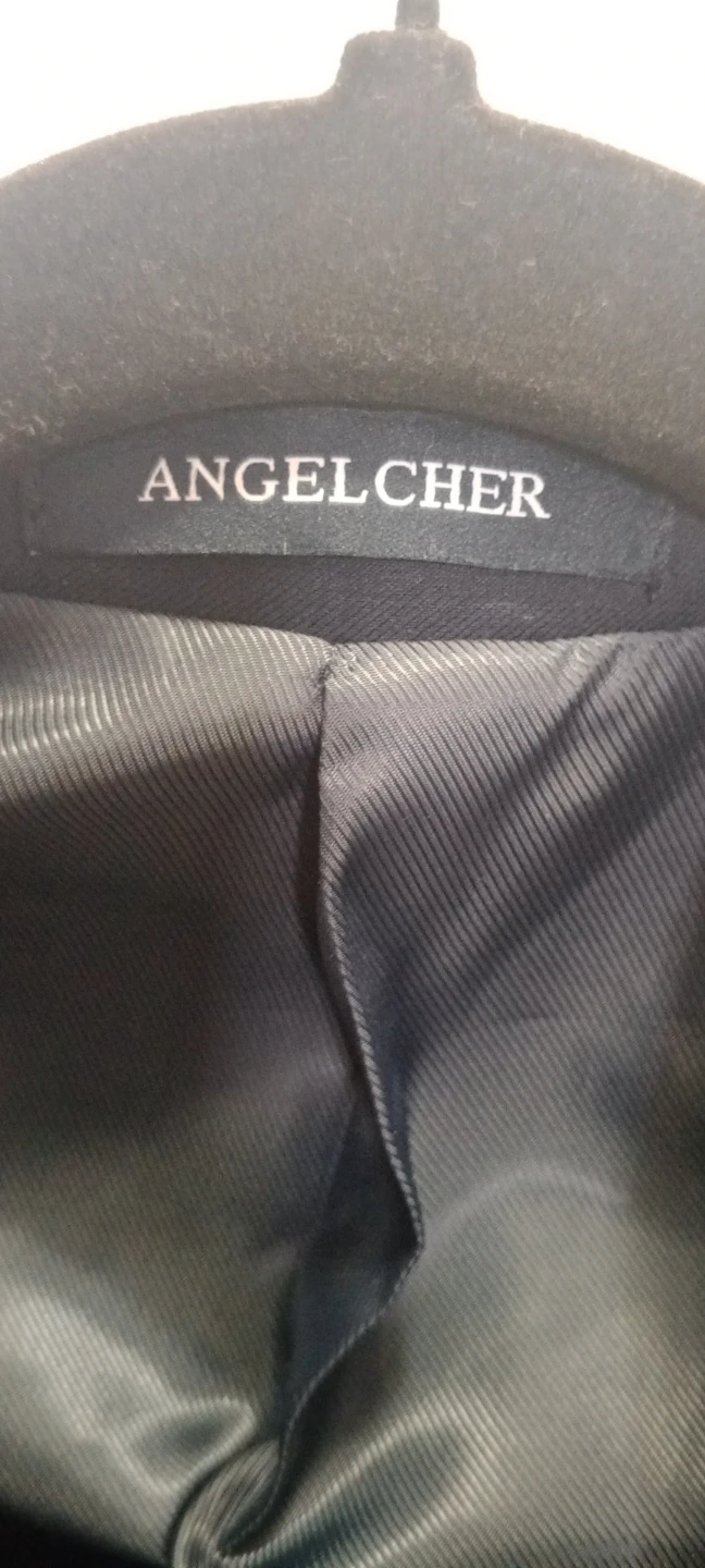 Angelcher Navy Blazer with Suede Elbow Patches - photo 2