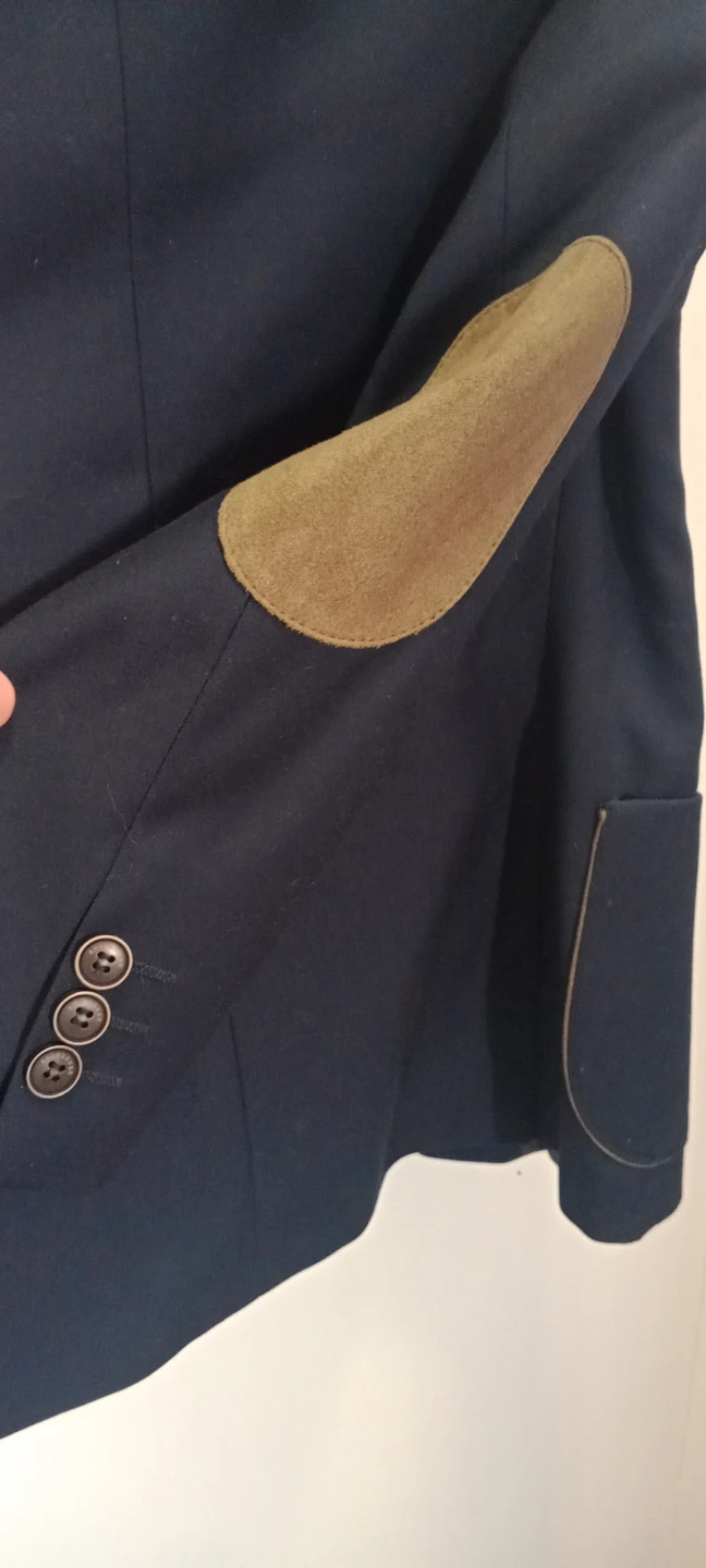Angelcher Navy Blazer with Suede Elbow Patches - photo 4