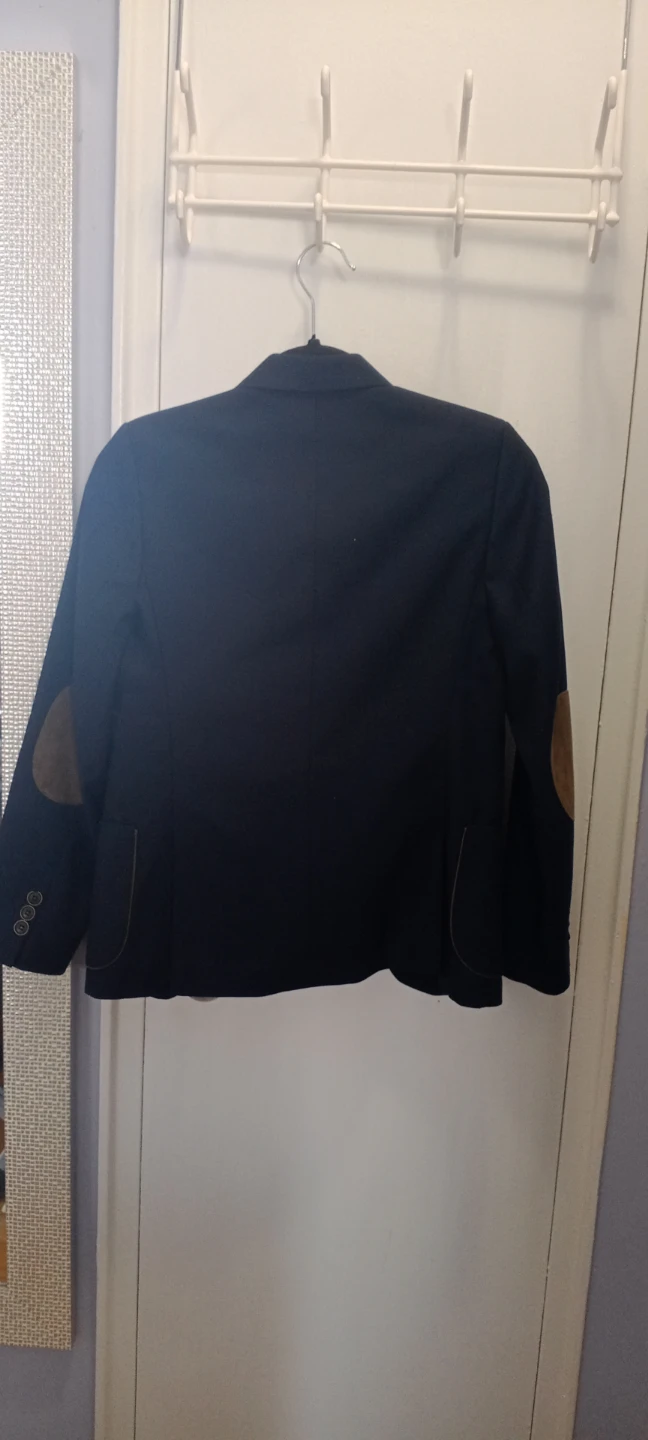Angelcher Navy Blazer with Suede Elbow Patches - photo 5