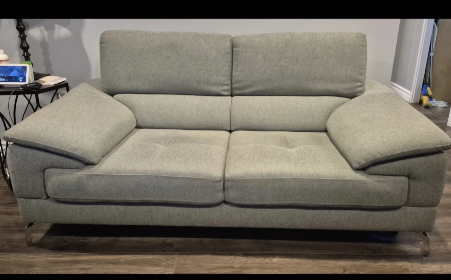 Grey Two-Seater Sofa