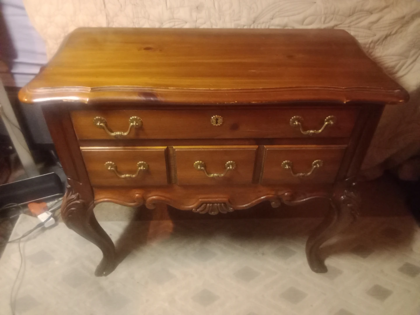 Gordons furniture pine console chest french country.