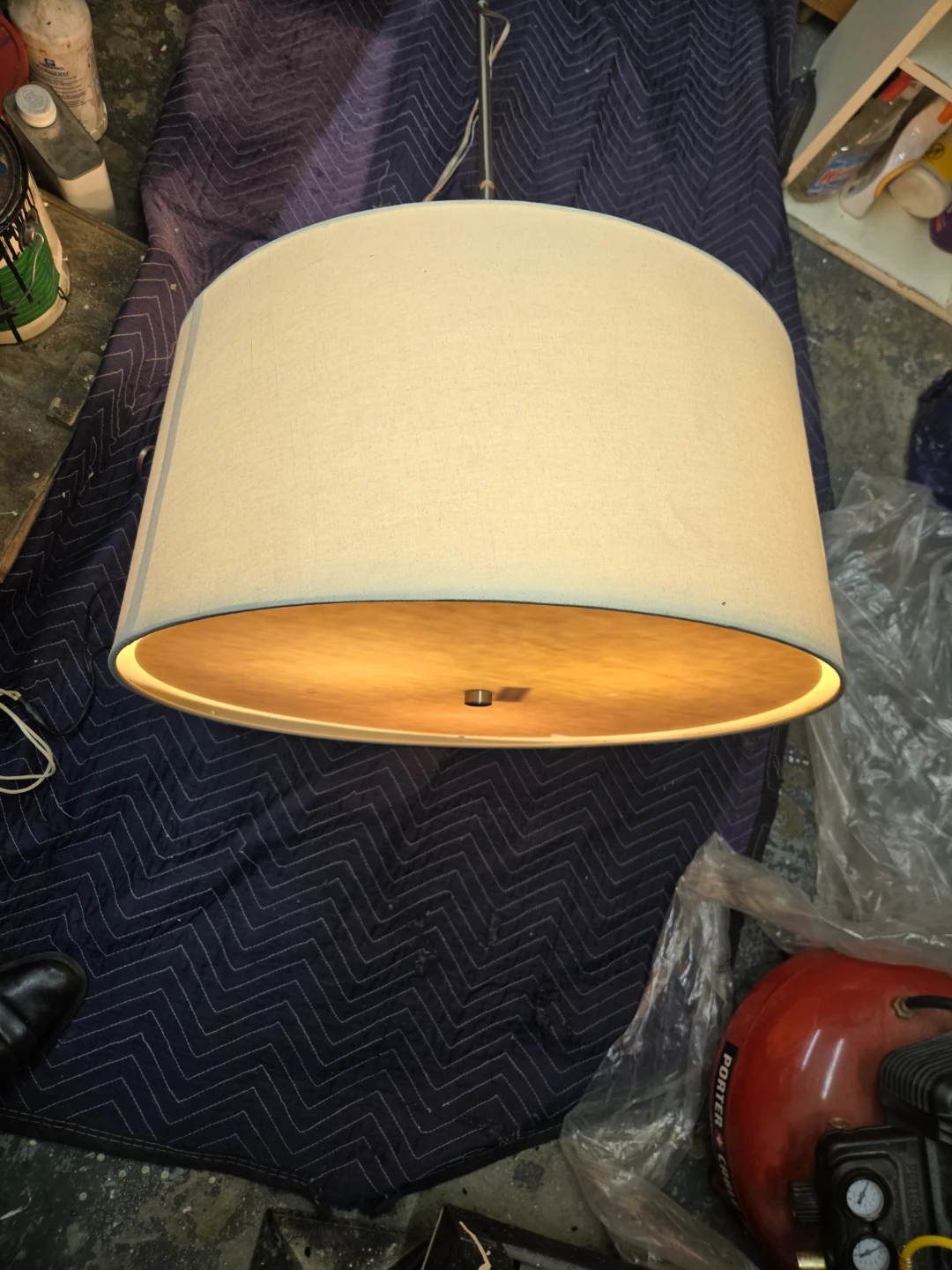 Restoration hardware round shade chandelier - photo 5