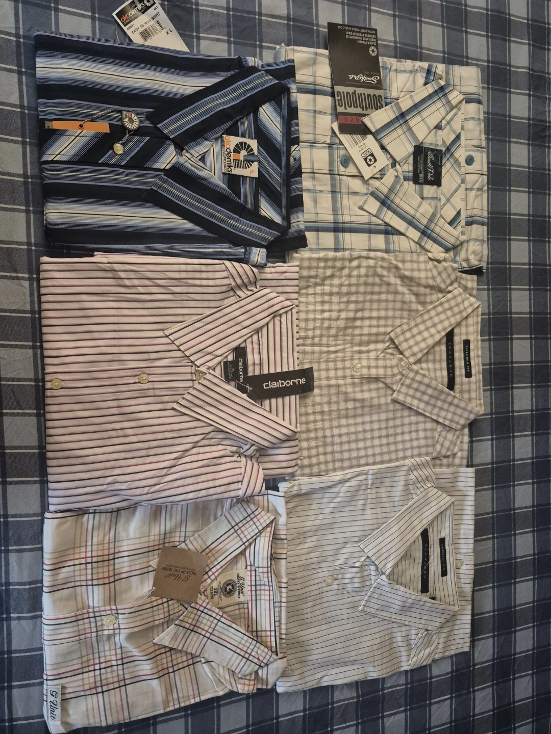 Six Men's Dress Shirts - Claiborne, Southpole, Van Heusen - photo 5