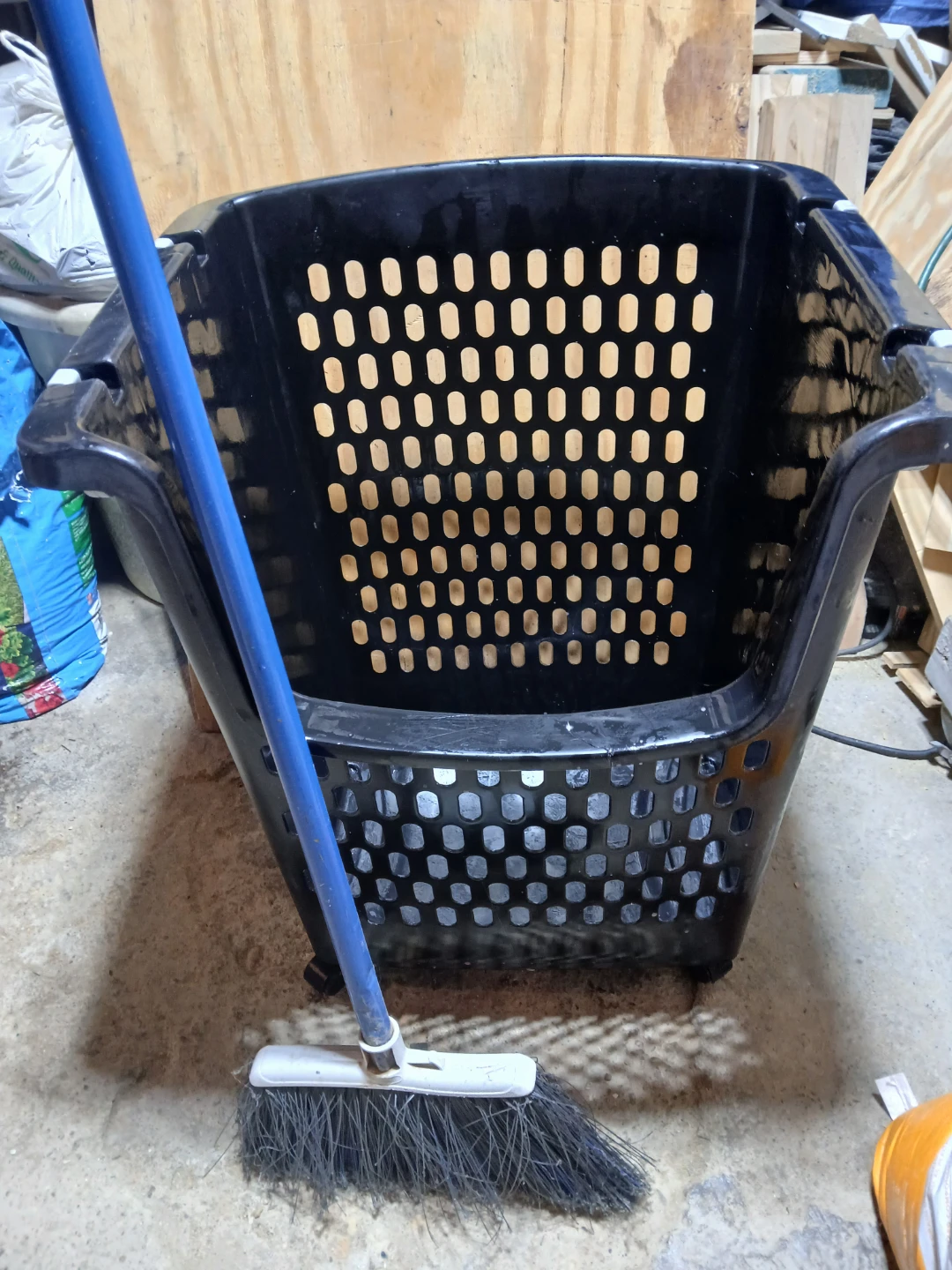 Black Plastic Laundry Basket