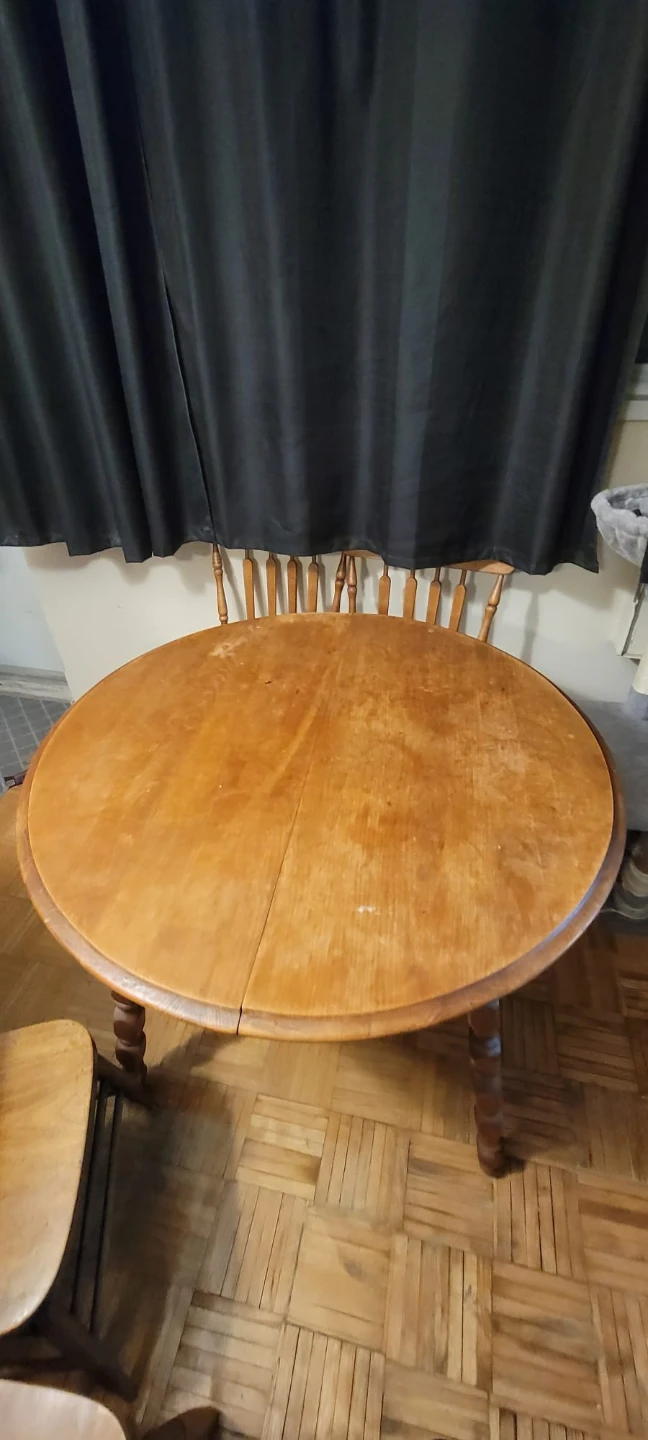 Wooden Dining Table with 4 Chairs