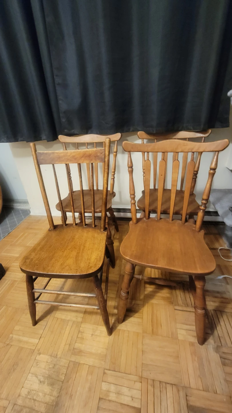 Wooden Dining Table with 4 Chairs - photo 4