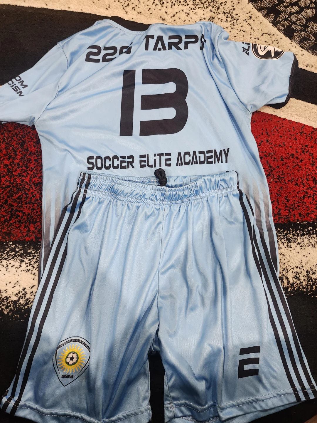 Soccer Elite Academy Youth Soccer Jersey and Shorts Set - Blue