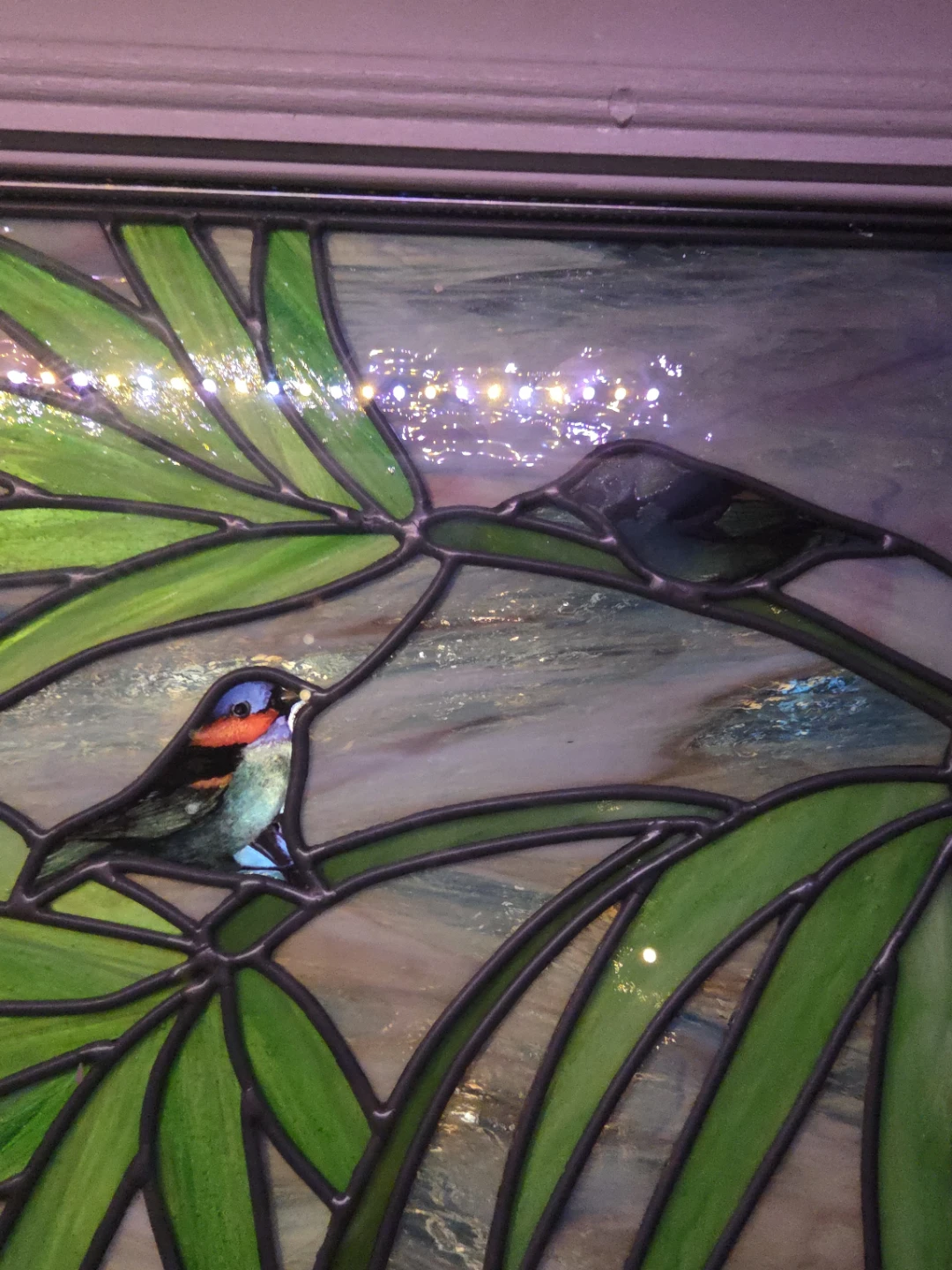 Double door stained glass thermal panes and arch - photo 2