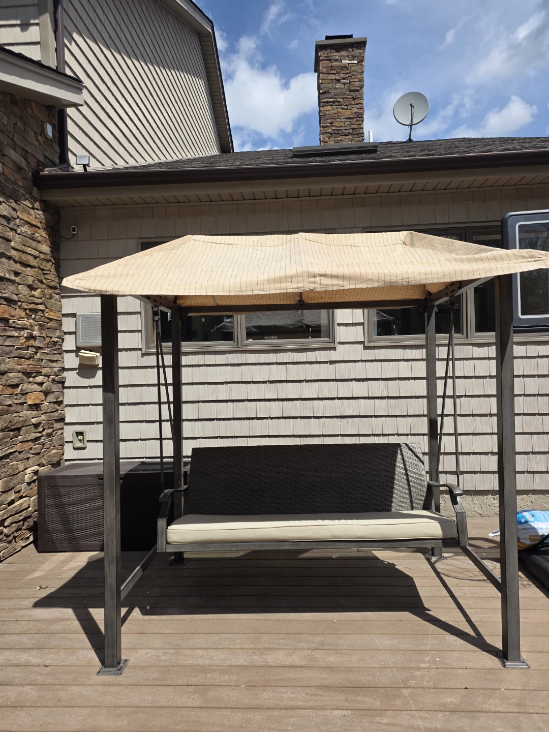 Outdoor Patio Swing with Canopy