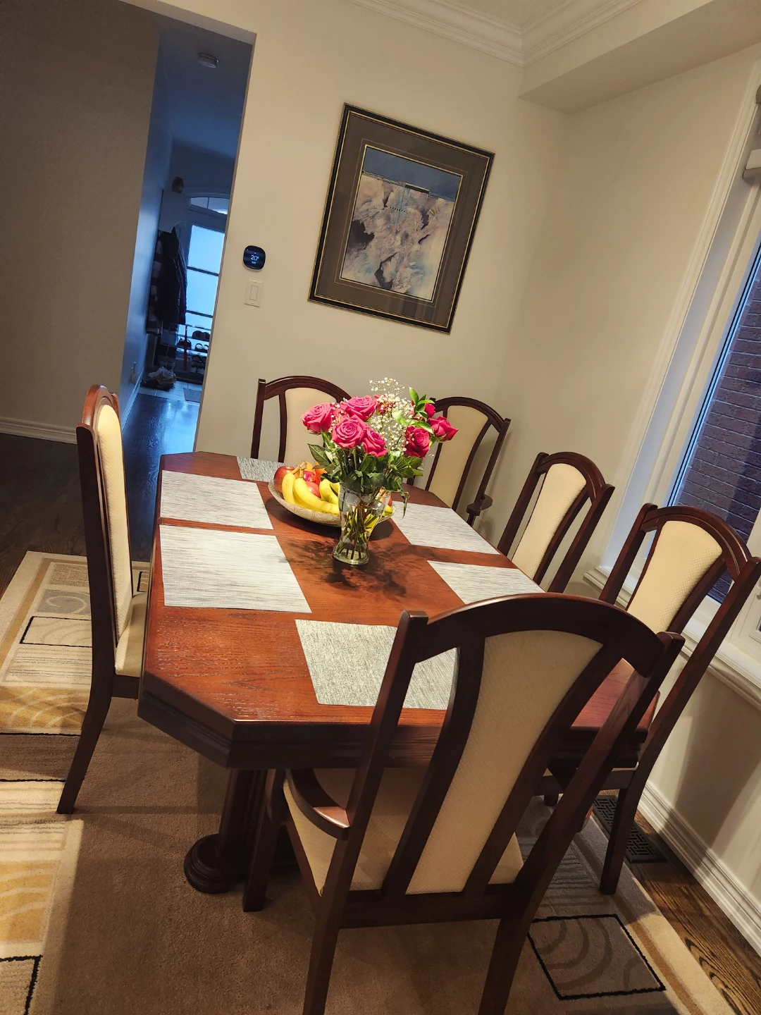 Dining Table with 6 Chairs and China Cabinet - photo 2