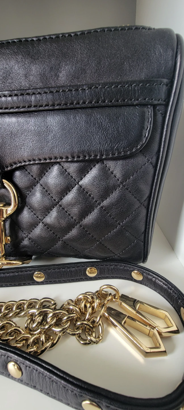 🌱 Rebecca Minkoff Quilted Black Leather Shoulder Bag - photo 3