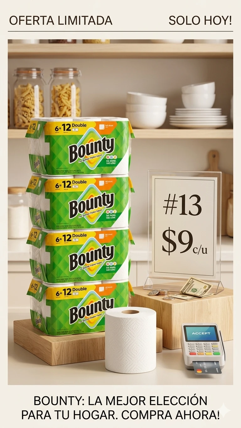 Bounty 6 Double Rolls Paper Towels