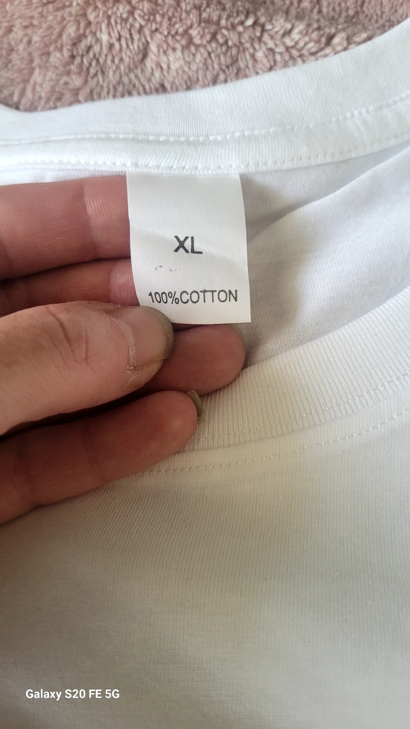 White Cotton T-Shirt - Missing Pet Dinosaur Graphic - XL - photo 3