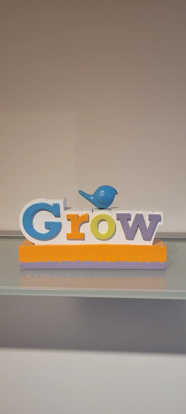 NEW Hallmark "Grow" Sign with Blue Bird